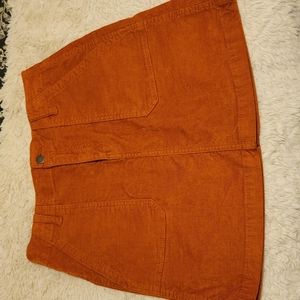 Old navy burnt orange corduroy a line skirt